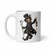 White glossy mug