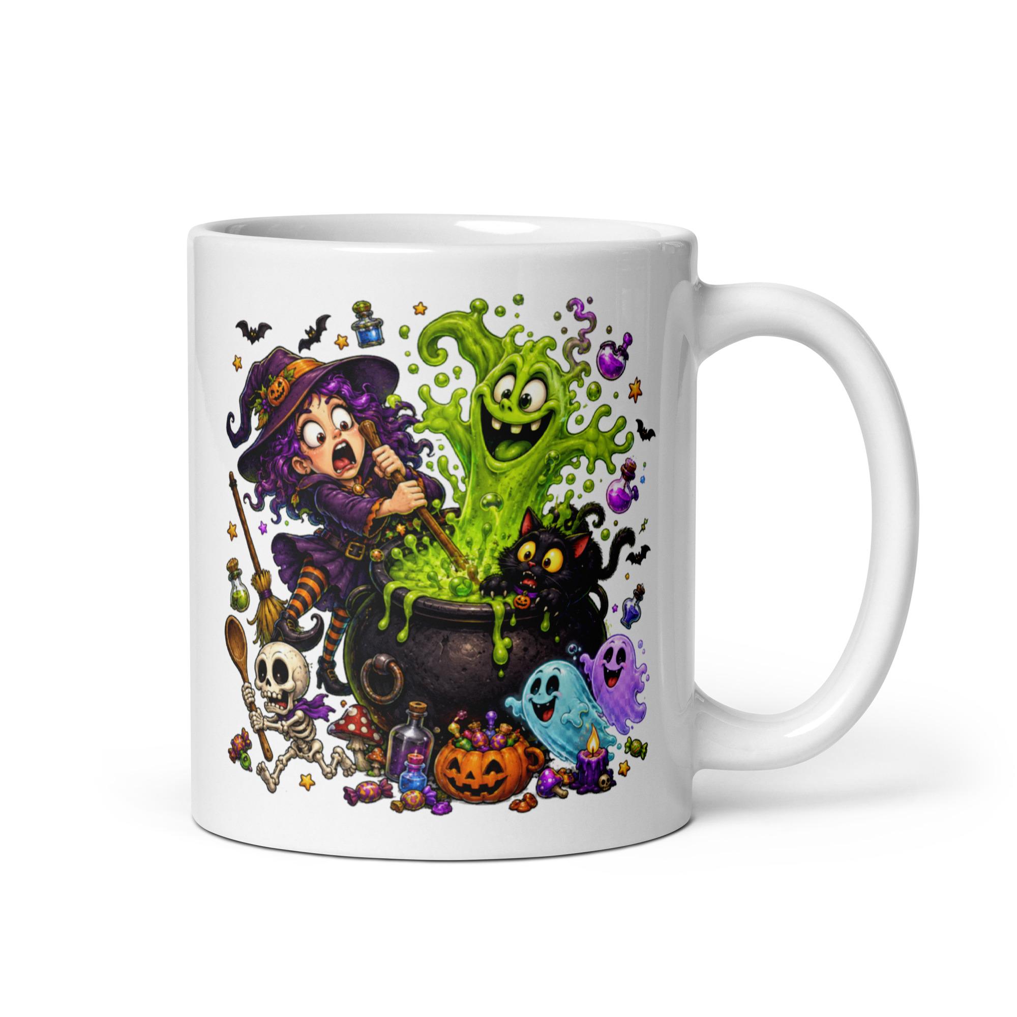 White glossy mug