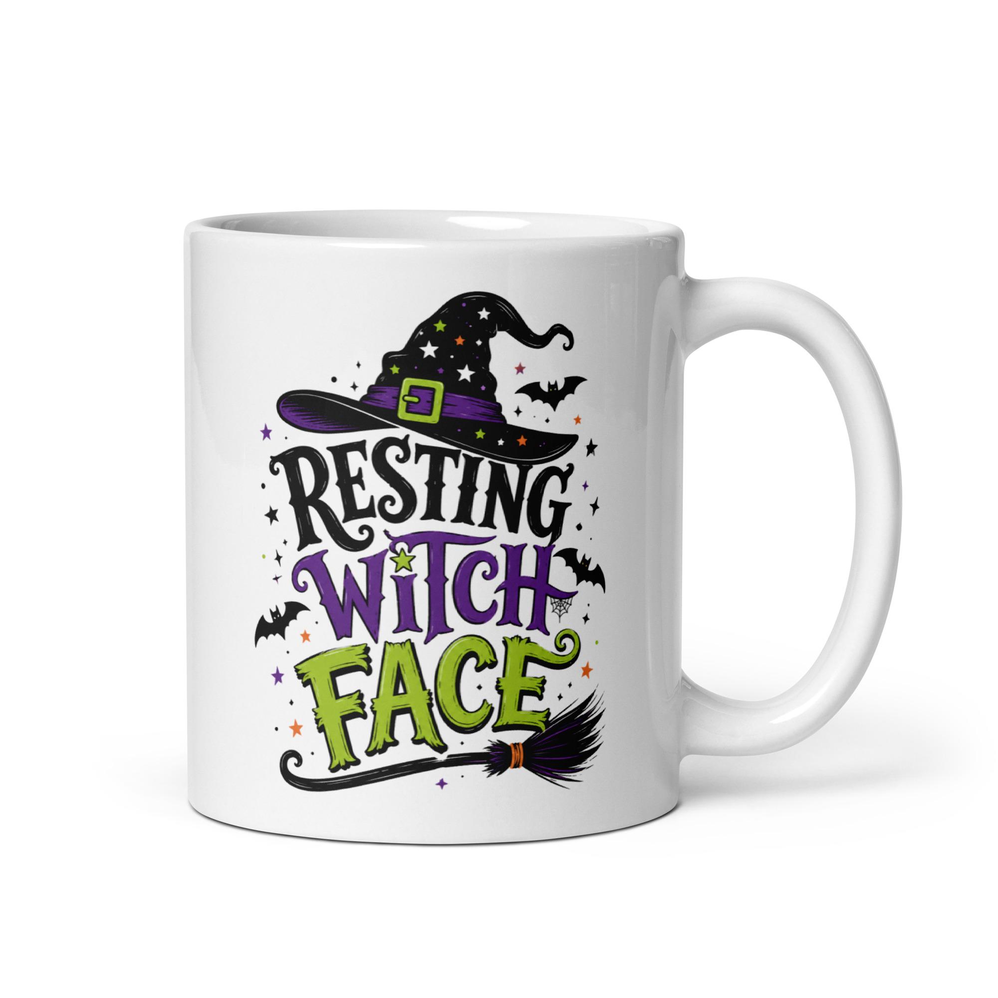 White glossy mug